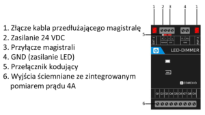 Schemat podłączeń Comexio LED dimmer